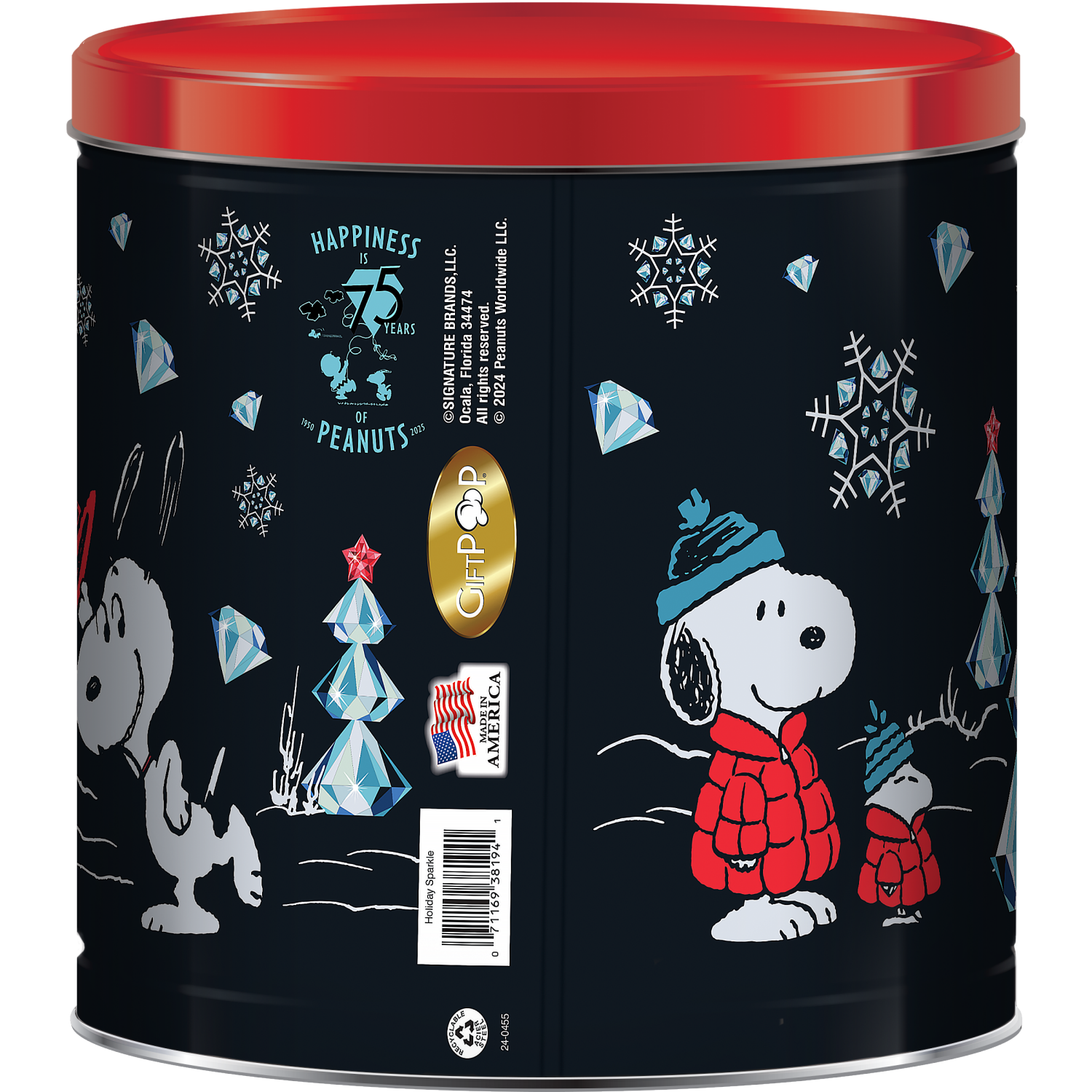 slide 2 of 2, P1nuts Hol Sprkl Pcorn Tin, 1 ct