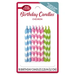Betty Crocker 2.25 Inch Chevron Birthday Candles 16 ea