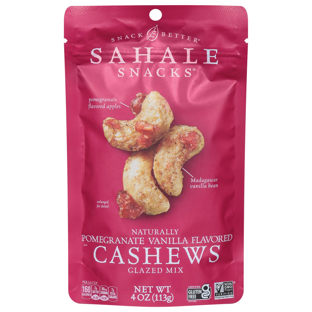 slide 1 of 4, Sahale Snacks Pomegranate Vanilla Flavored Cashews 4 oz, 4 oz