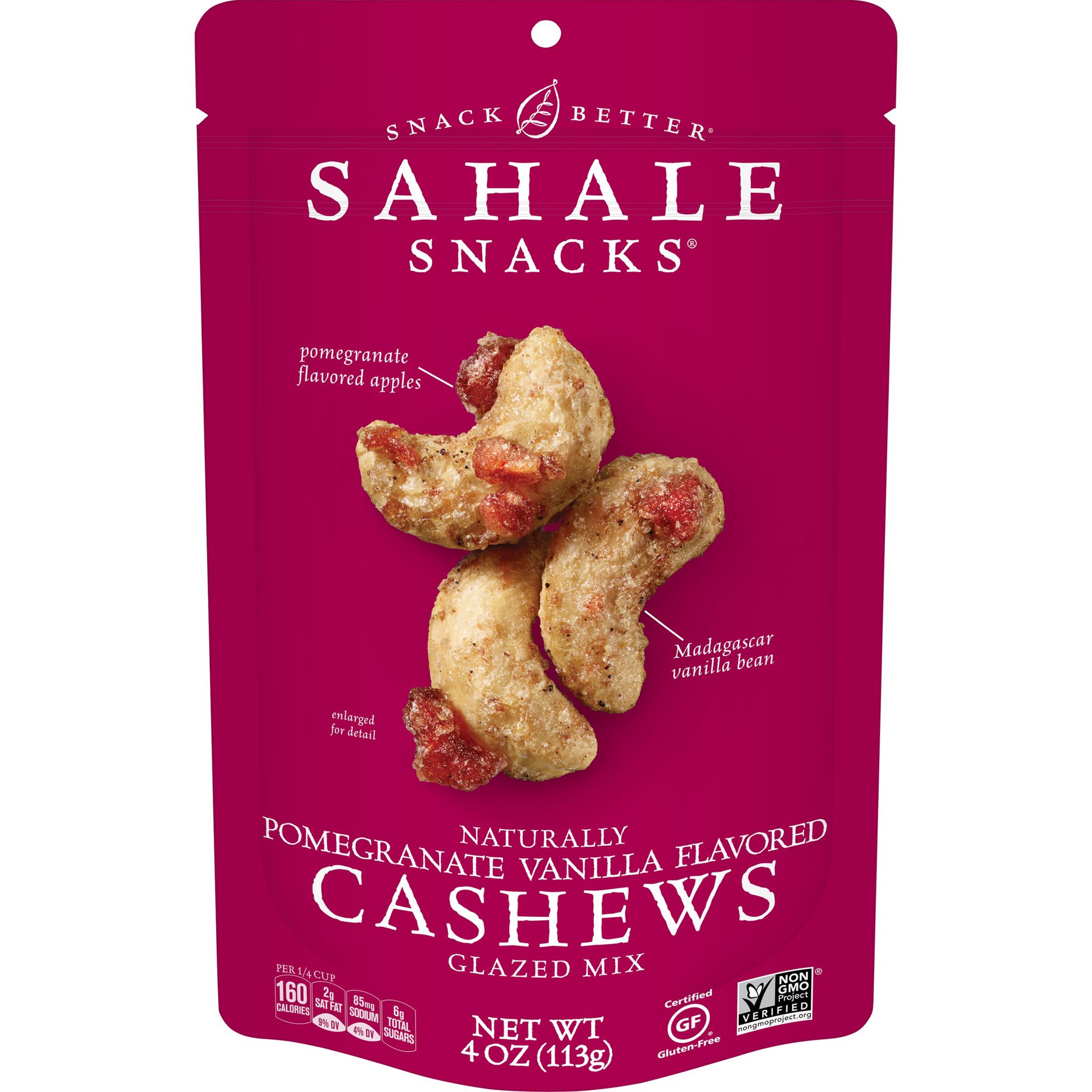 slide 1 of 4, Sahale Snacks Pomegranate Vanilla Flavored Cashews 4 oz, 4 oz