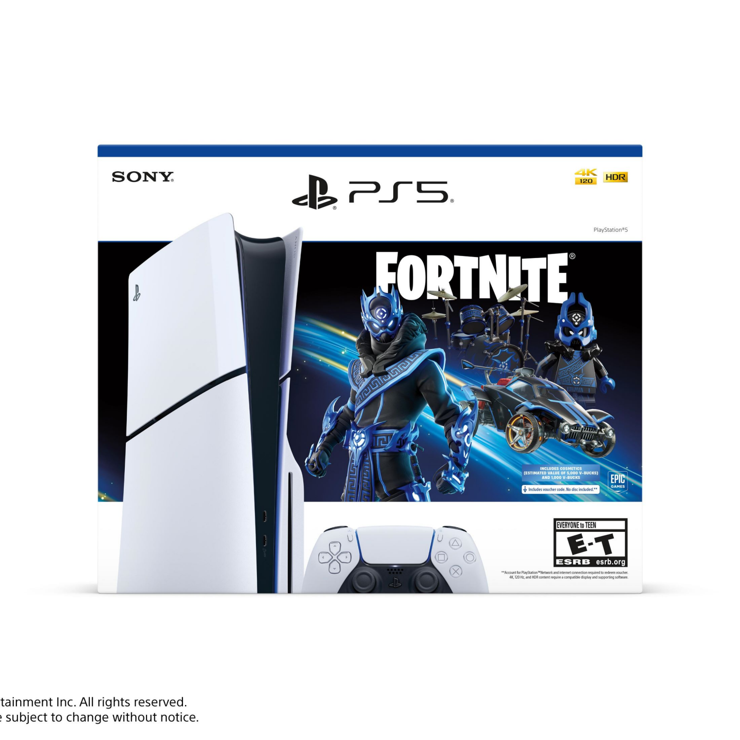 slide 1 of 1, PlayStation 5 Disc Console Fortnite Cobalt Star Bundle, 1 ct