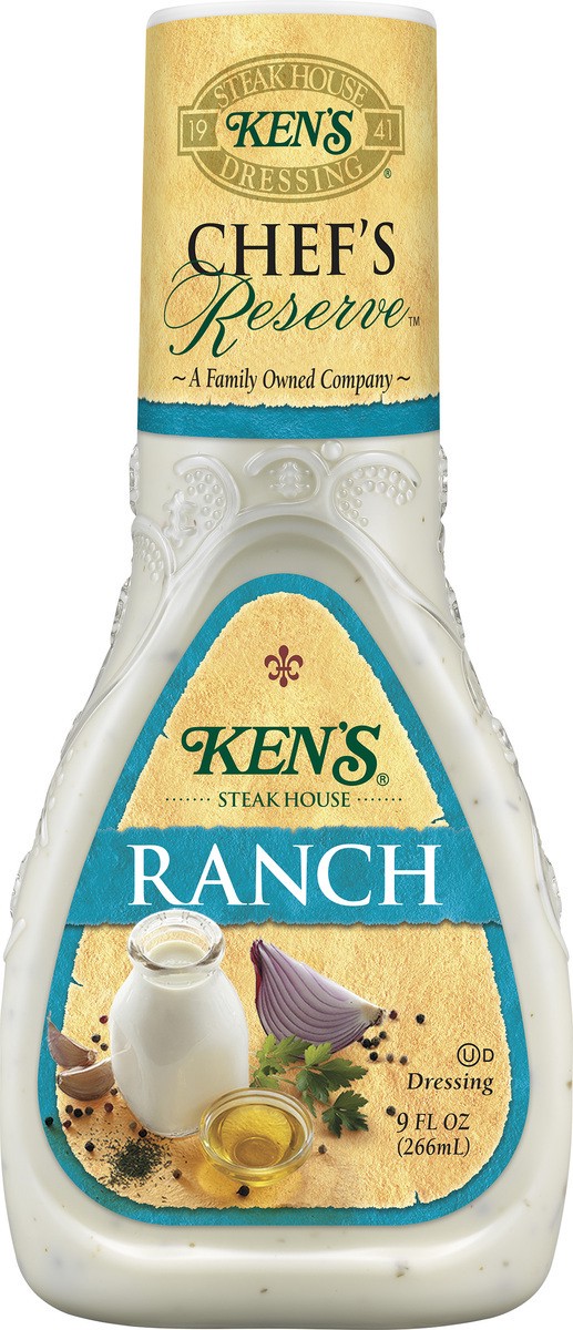 slide 4 of 10, Ken's Steak House Chef's Reserve Ranch Dressing 9 oz, 9 oz