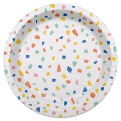 American Greetings 10-Count 7" Paper Plates, Colorful Confetti