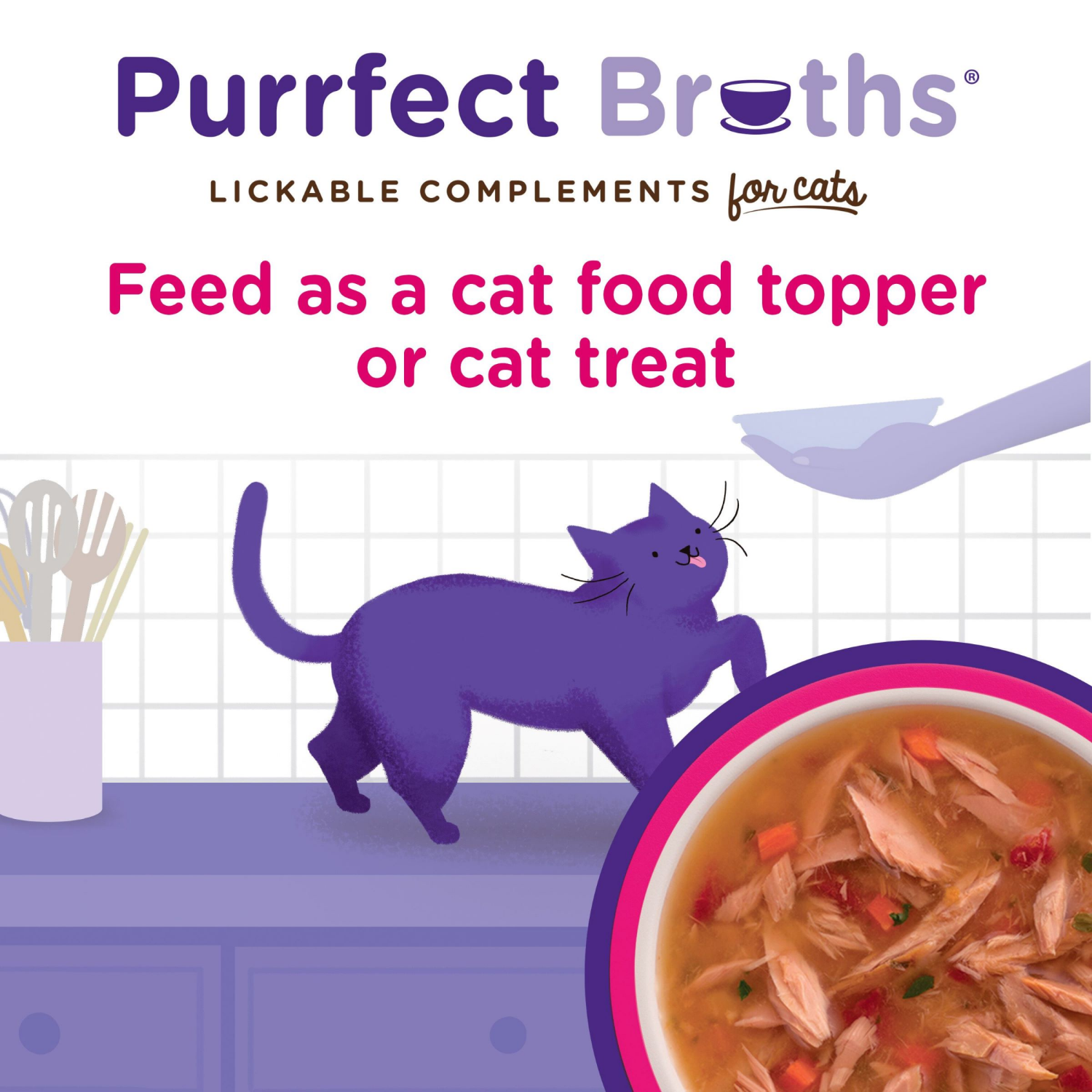 slide 2 of 5, Rachael Ray Nutrish Purrfect Broths All Natural Complement, Grain Free Tasty Tuna Recipe, 1.4 oz