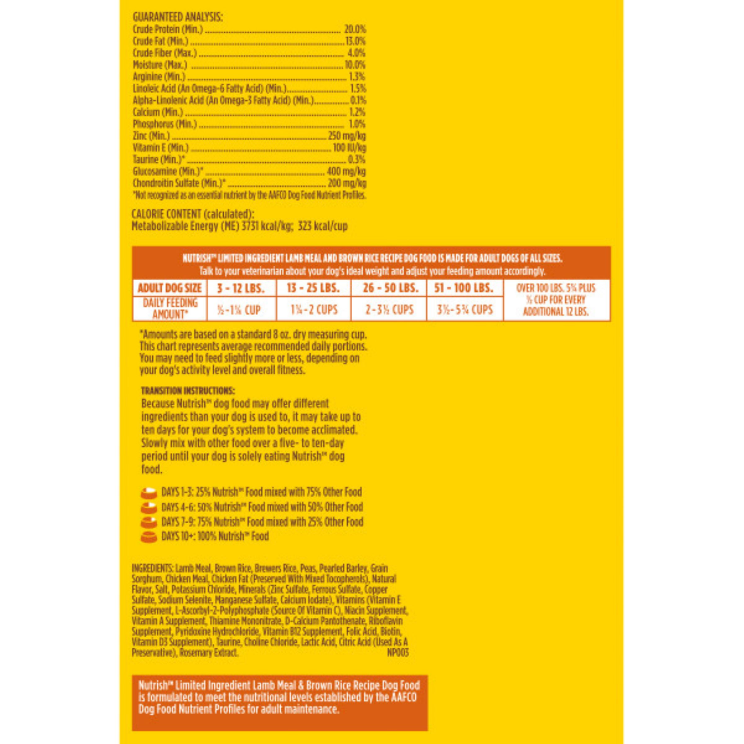 slide 3 of 8, 1/14Lb Rrntsh Lmtd Ingr Lamb Meal And Brn Rice Ddf, 14 lb