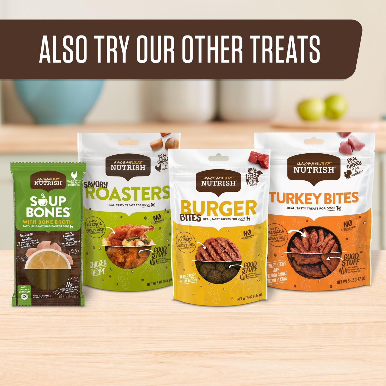 slide 2 of 8, Rachael Ray Nutrish Soup Bones Dog Chews With Real Chicken & Veggies, 12.6 Oz., 6 Count, 6 ct