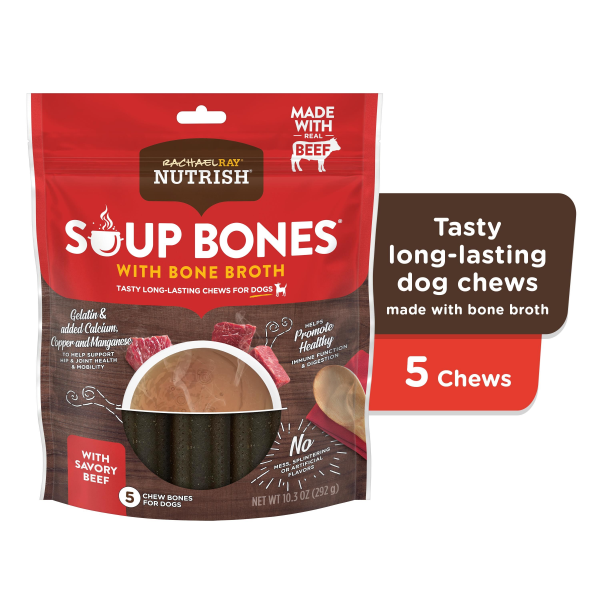 slide 1 of 21, Rachael Ray Nutrish Soup Bones Beef, 10.3 oz