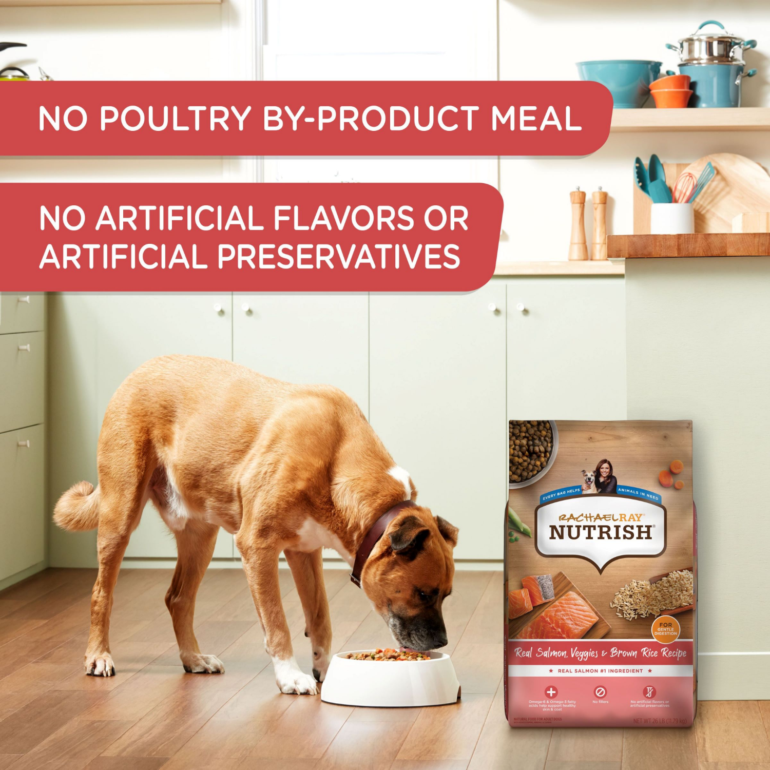 slide 3 of 8, Nutrish Dry Dog Food Whole Health Blend Real Salmon, Veggies & Brown Rice Recipe, 5.5 Lb. Bag, 5.5 lb