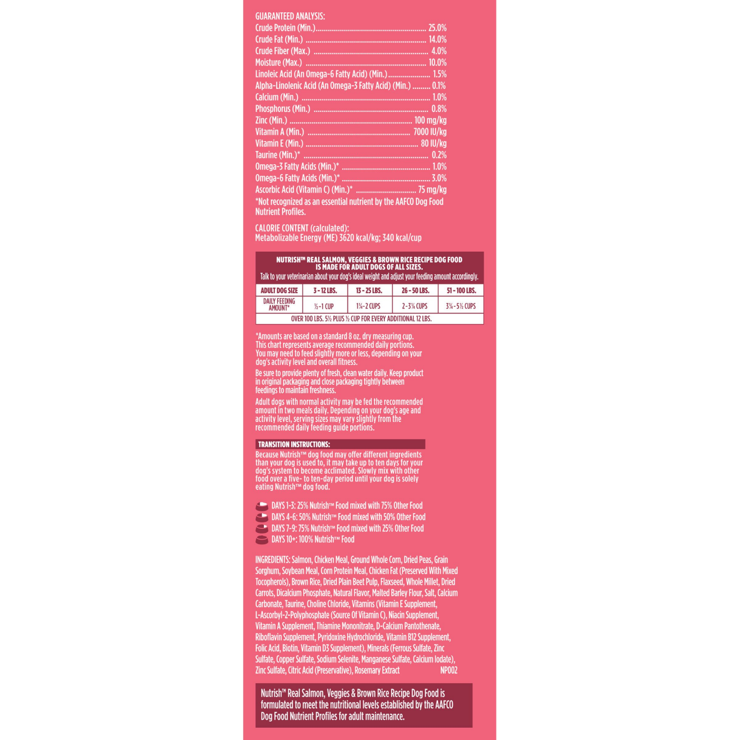 slide 4 of 8, Nutrish Dry Dog Food Whole Health Blend Real Salmon, Veggies & Brown Rice Recipe, 5.5 Lb. Bag, 5.5 lb