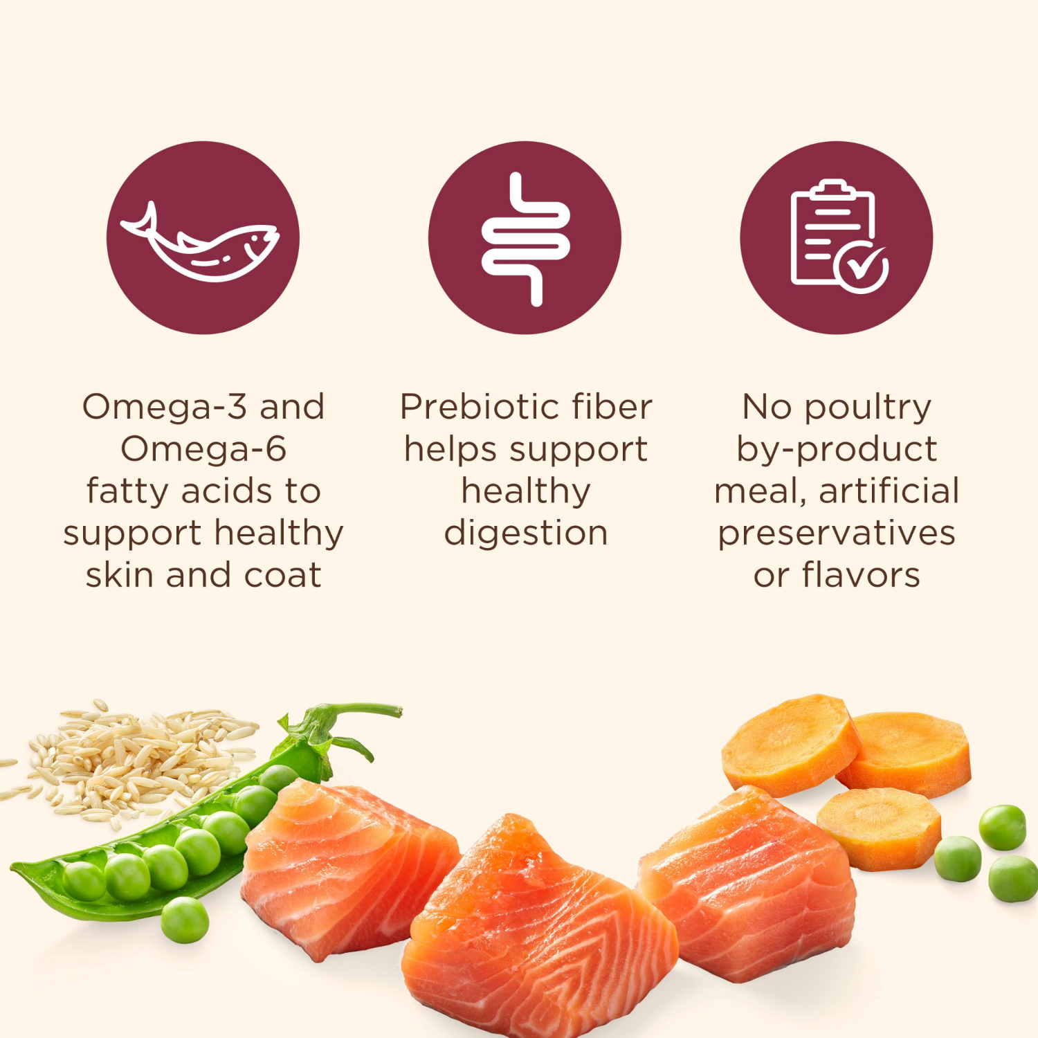 slide 5 of 8, Nutrish Dry Dog Food Whole Health Blend Real Salmon, Veggies & Brown Rice Recipe, 5.5 Lb. Bag, 5.5 lb