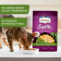 slide 11 of 29, Rachael Ray Nutrish Savory Bites Yummy Chicken & Veggies Recipe Dry Cat Food, 2.5 lb. Bag, 40 oz