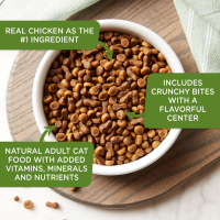 slide 7 of 29, Rachael Ray Nutrish Savory Bites Yummy Chicken & Veggies Recipe Dry Cat Food, 5 lb. Bag, 80 oz