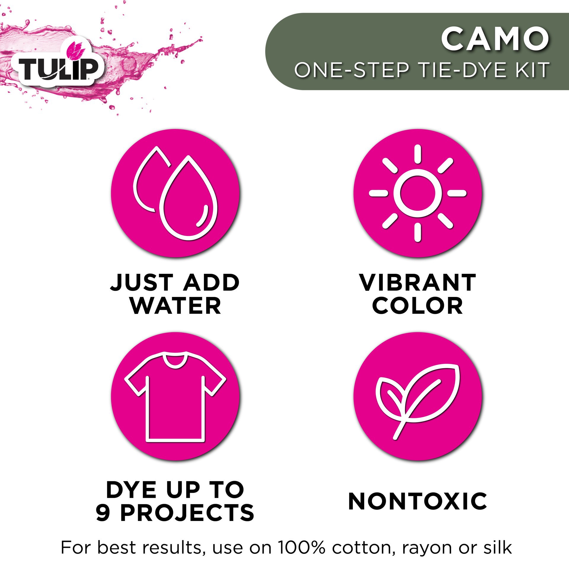 slide 4 of 7, Tulip Camo One-Step Tie-Dye Kit, 1 ct