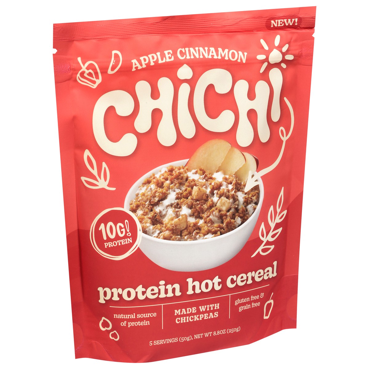 slide 2 of 4, Chichi Protein Apple Cinnamon Hot Cereal 8.8 oz, 8.8 oz