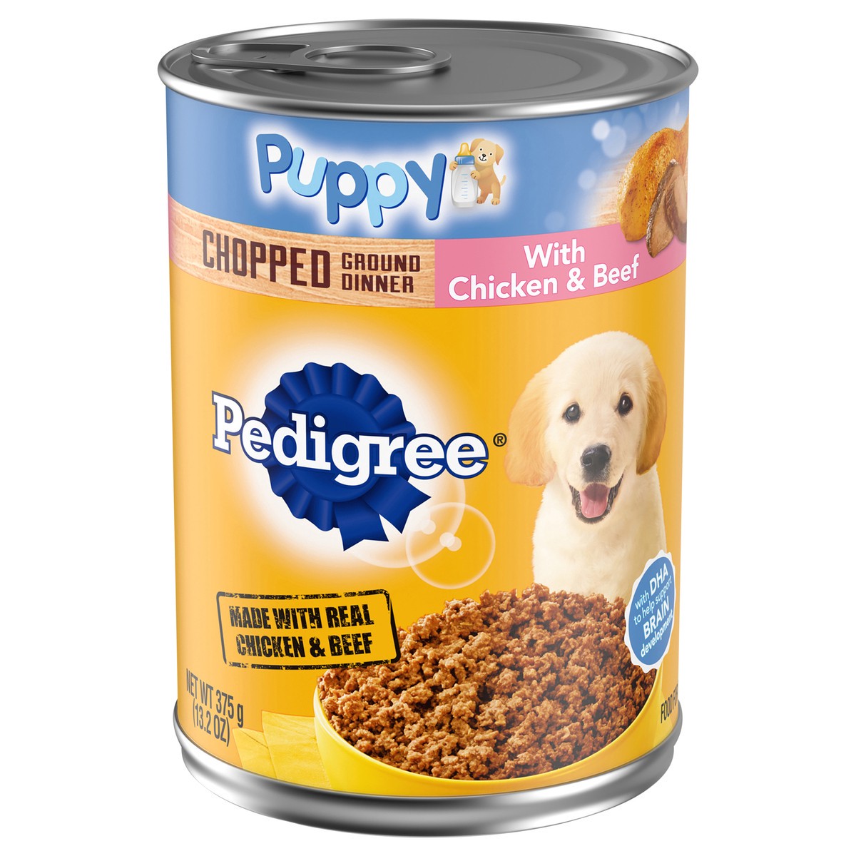 slide 1 of 5, Pedigree Chopped Ground Dinner Wet Dog Food with Chicken & Beef Puppy - 13.2oz, 13.2 oz