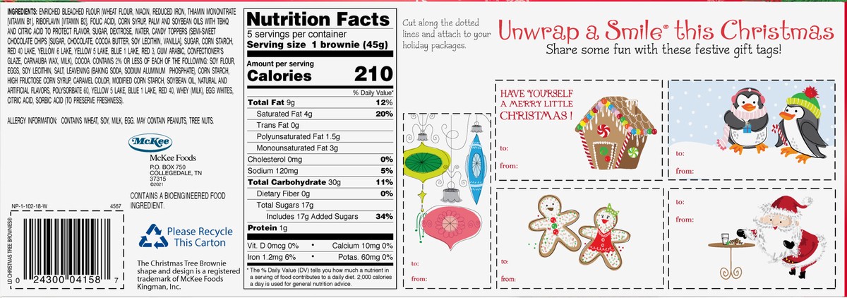 slide 6 of 12, Little Debbie Snack Cakes, Little Debbie Family Pack CHRISTMAS TREE BROWNIES , 5 ct