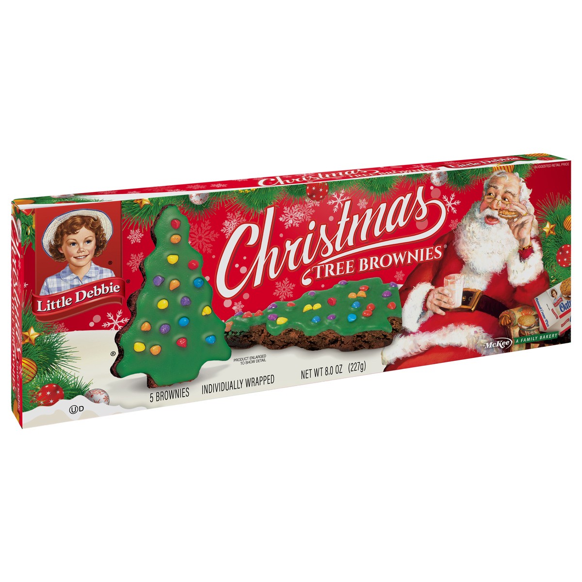 slide 10 of 12, Little Debbie Snack Cakes, Little Debbie Family Pack CHRISTMAS TREE BROWNIES , 5 ct