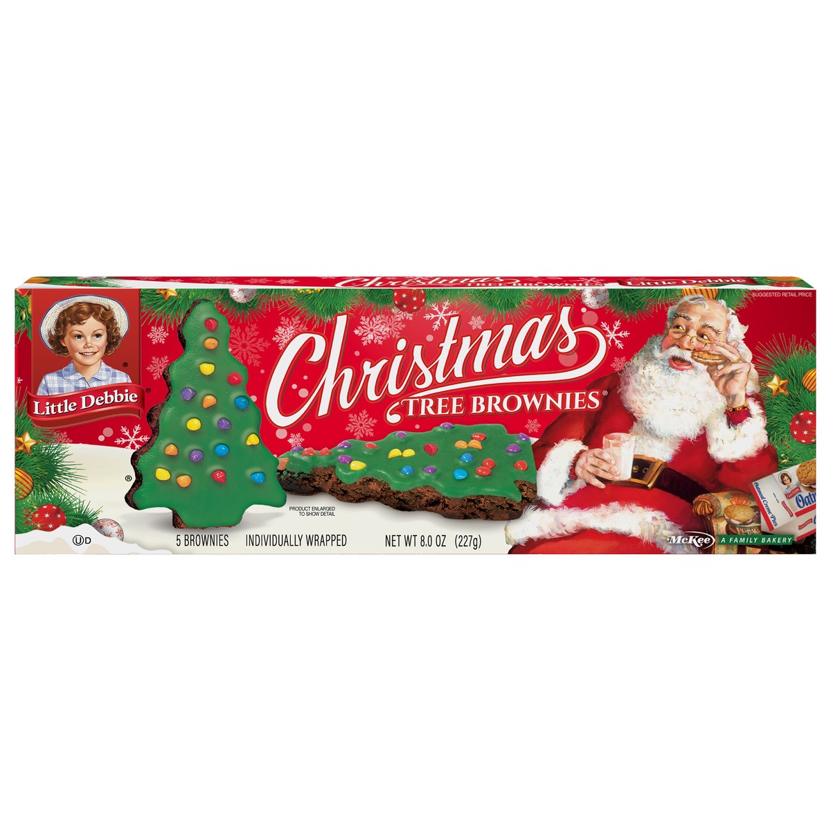 slide 8 of 12, Little Debbie Snack Cakes, Little Debbie Family Pack CHRISTMAS TREE BROWNIES , 5 ct