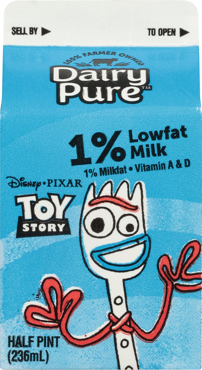 slide 5 of 9, Dairy Pure Dairypure Milk, 1% Lowfat, 1/2 pint