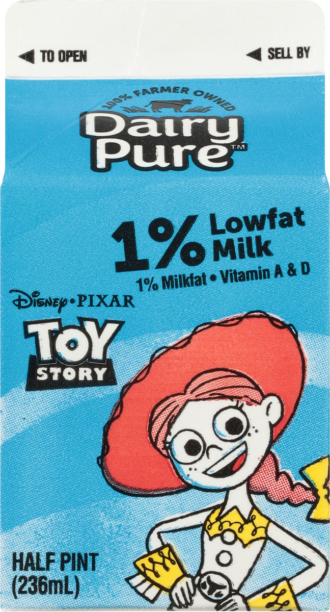 slide 6 of 9, Dairy Pure Dairypure Milk, 1% Lowfat, 1/2 pint