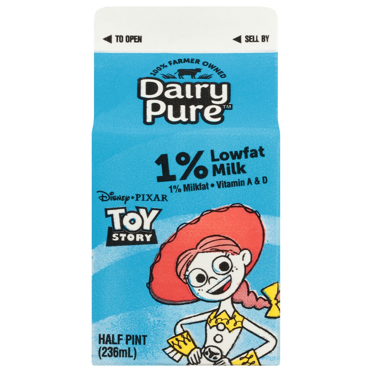 slide 1 of 9, Dairy Pure Dairypure Milk, 1% Lowfat, 1/2 pint