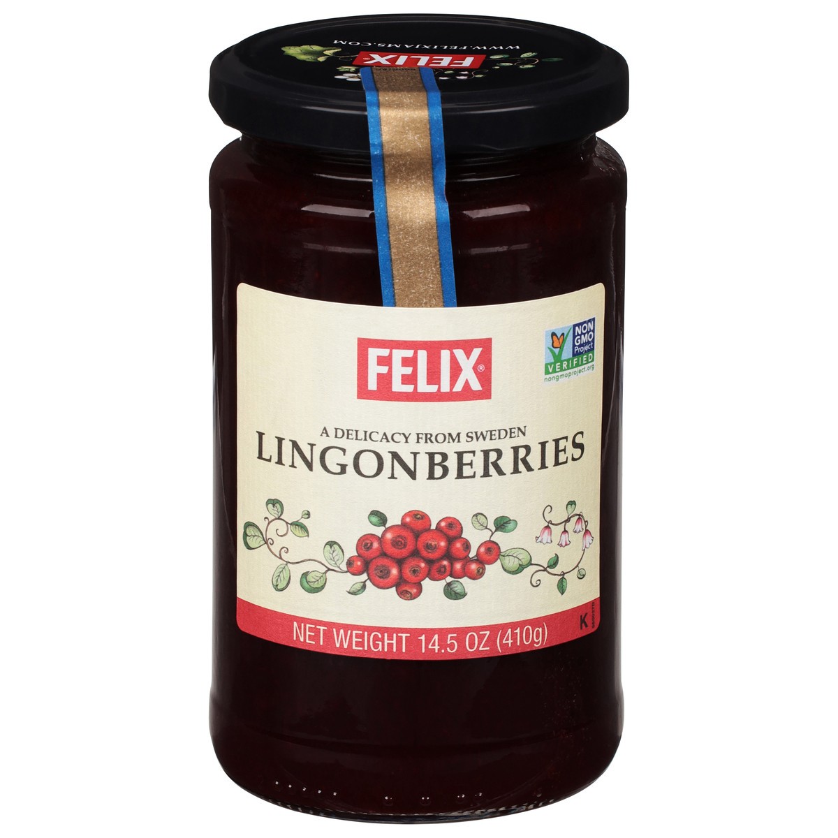 slide 1 of 9, Felix Wild Natural Lingonberries, 14.5 oz