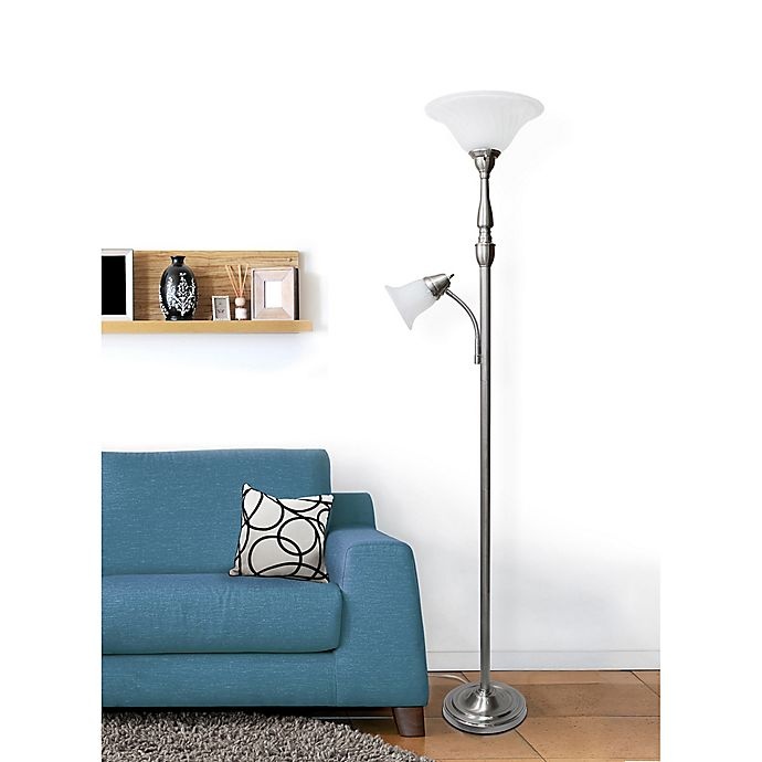 slide 2 of 3, Elegant Designs 2-Light Floor Lamp, 1 ct