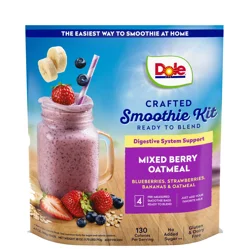 Dole Crafted Mixed Berry Oatmeal Smoothie Mix Bag 4 ea
