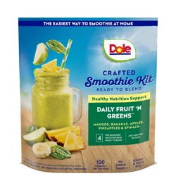 Dole Crafted Daily Fruit 'N Greens Smoothie Kit 4 - 7 oz Bags