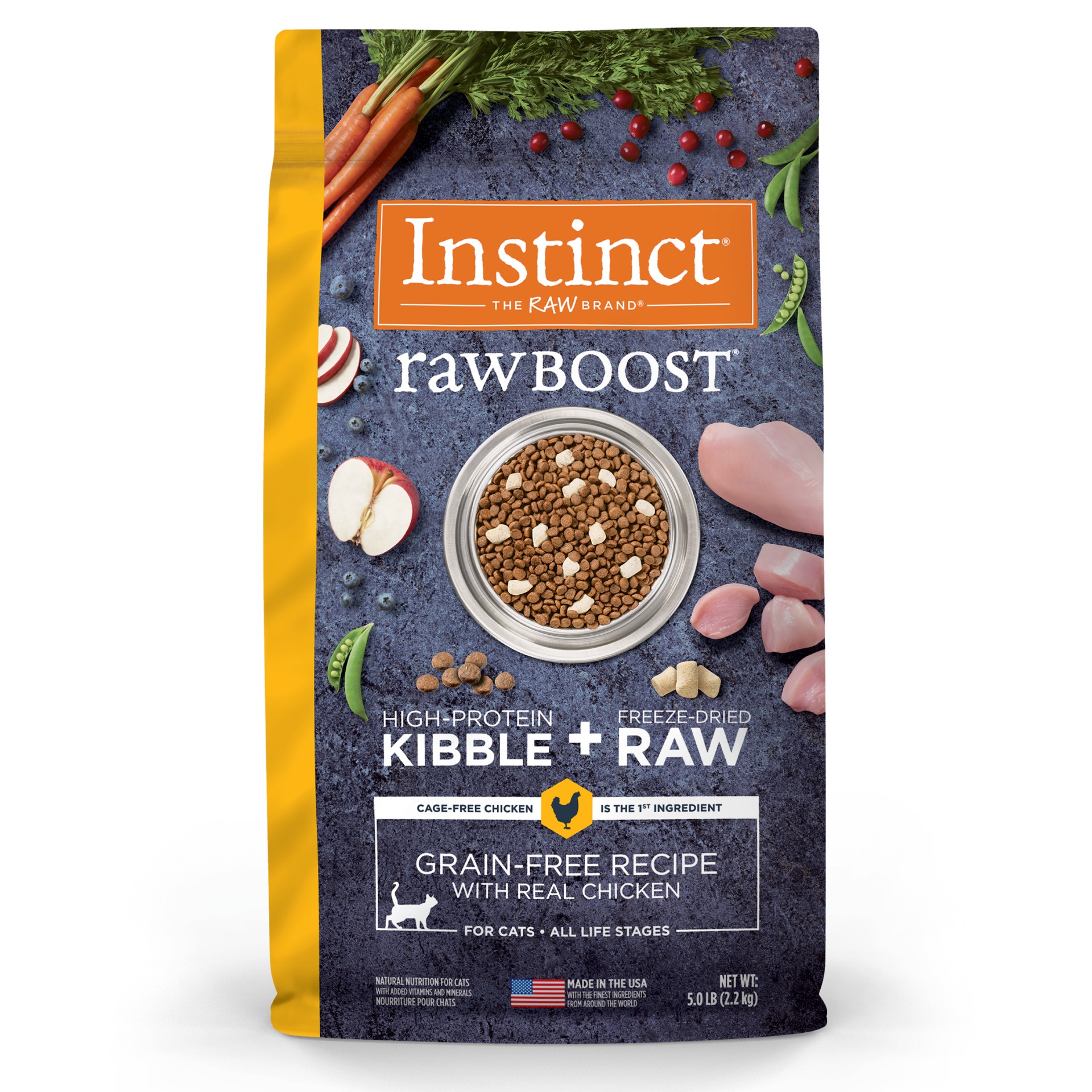 slide 1 of 8, Instinct Raw Boost Chicken Dry Cat Food, 5 lb. Bag, 5 lb