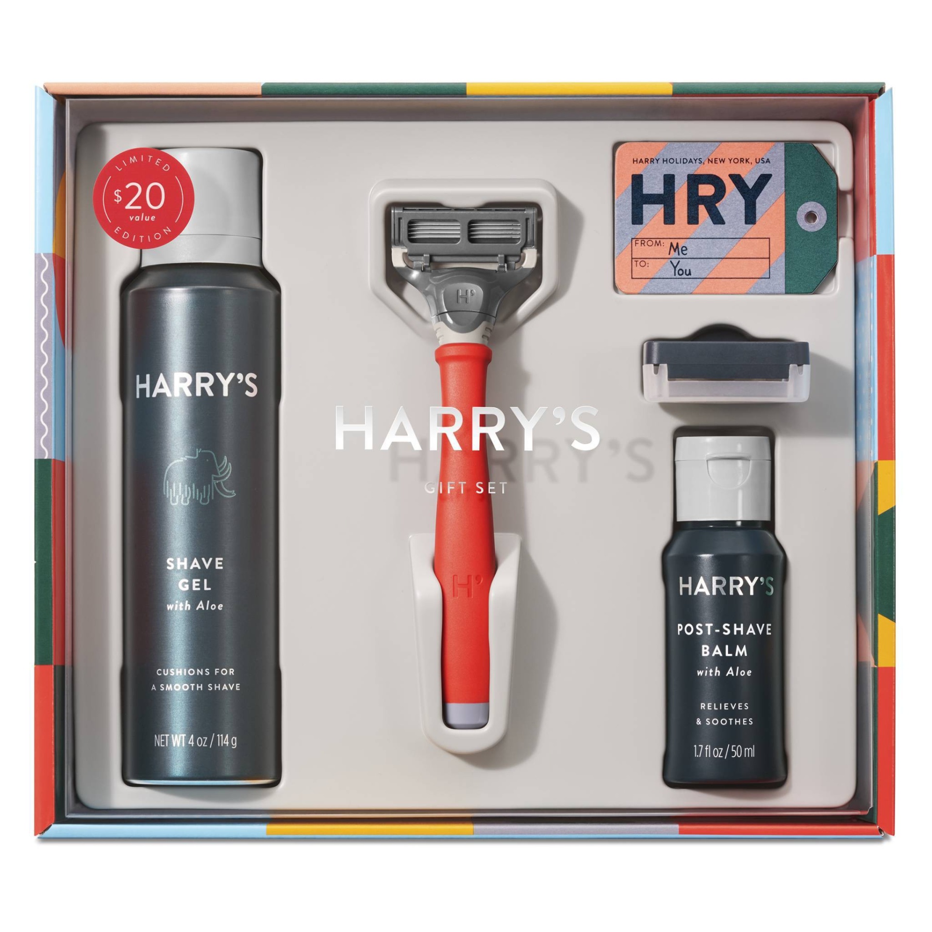 slide 1 of 5, Harry's Holiday Gift Set with Limited Edition Fireside Red Truman Handle, 1 ct