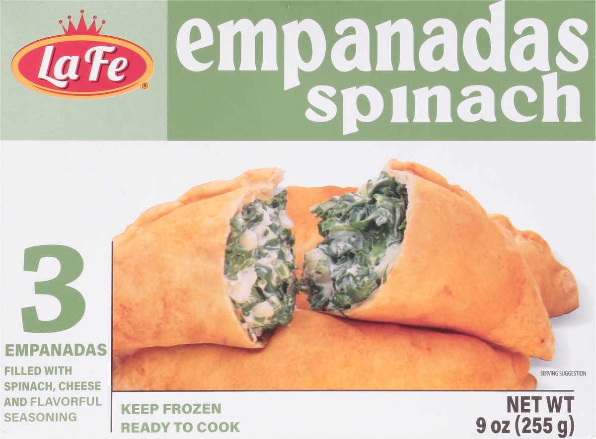 slide 11 of 13, La Fe Spinach Empanadas 3 ea, 3 ct