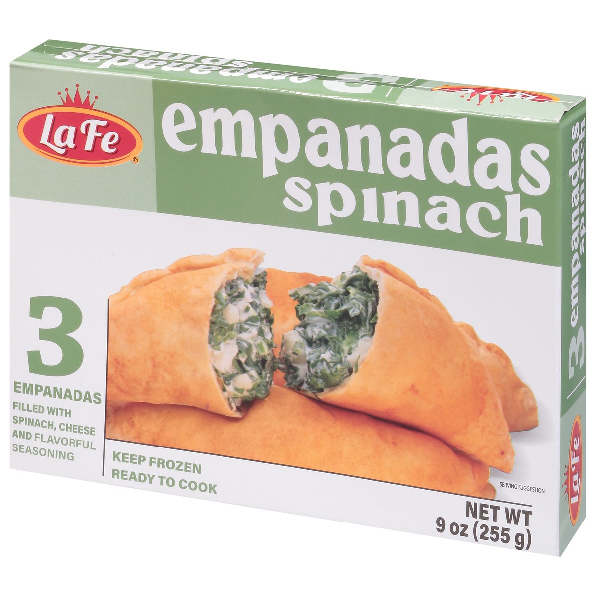 slide 7 of 13, La Fe Spinach Empanadas 3 ea, 3 ct