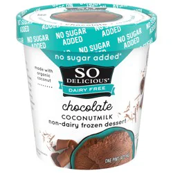 So Delicious Dairy Free Coconut Milk No Sugar Added Chocolate Frozen Dessert