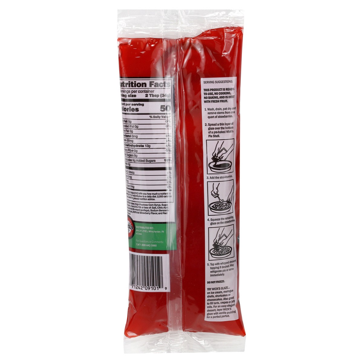 slide 2 of 2, WICKS Wick's Pies Inc. Strawberry Ready-to-Use Glaze Pouch, 16 oz, 16 oz