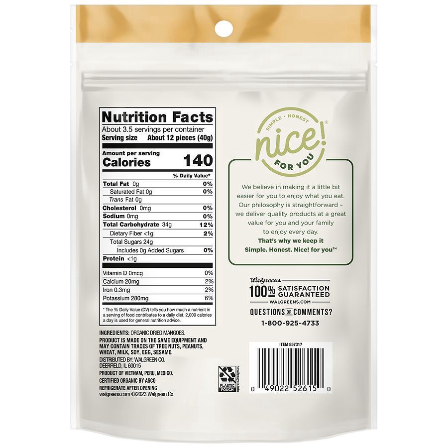 slide 5 of 5, Nice! Organic Mango No Sugar Pouch - 5 oz, 5 oz