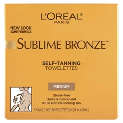 L'Oréal L'Oreal Paris Sublime Bronze Self-Tanning Towelettes Medium Natural Tan - 6ct