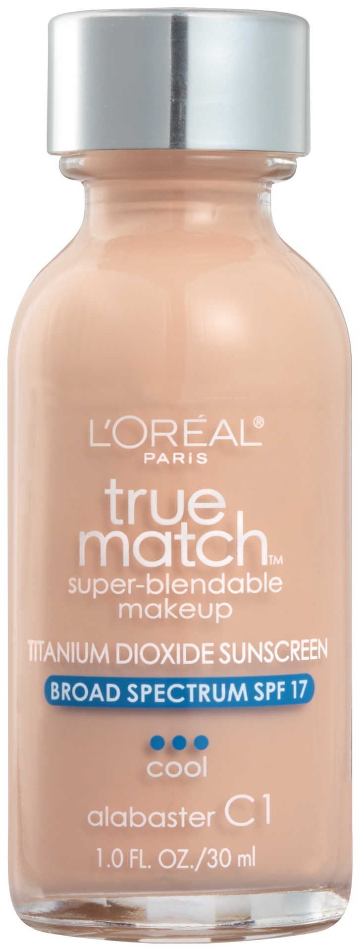 slide 3 of 6, L'Oréal L'Oreal Paris True Match Super-Blendable Foundation Makeup with SPF 17 - C4 Shell Beige - 1 fl oz, 1 fl oz