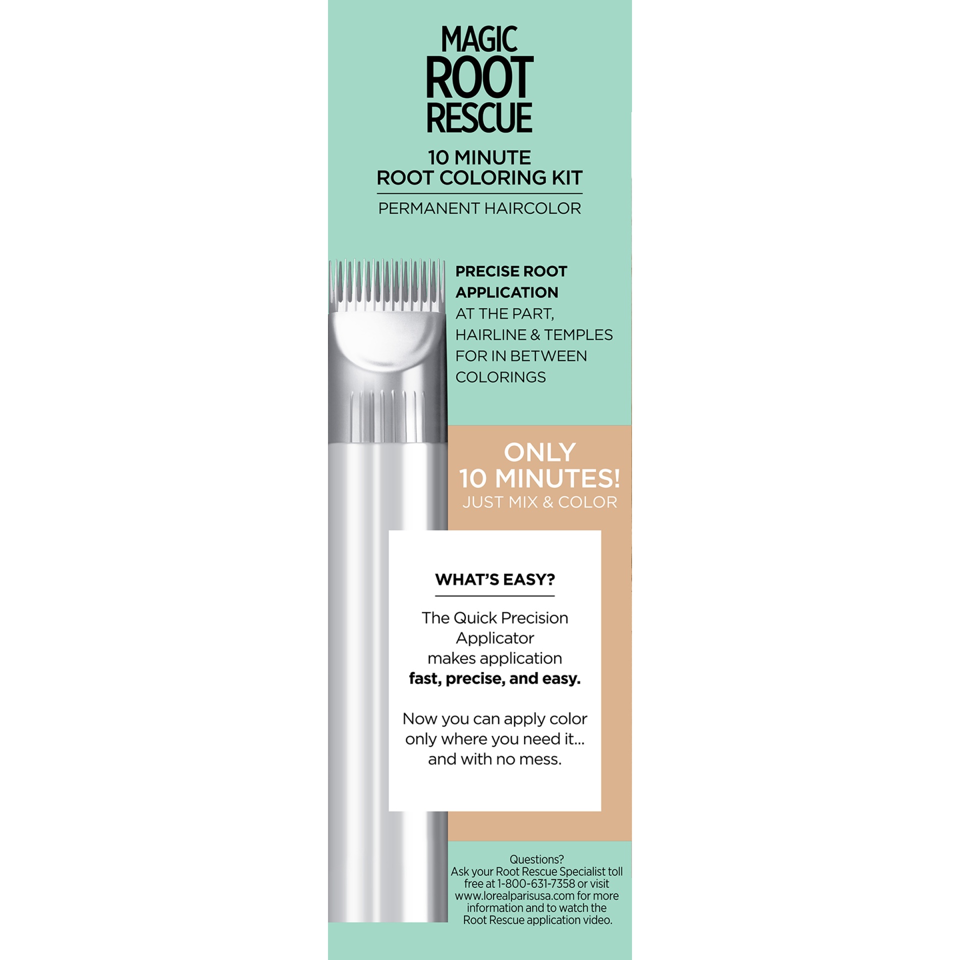 slide 4 of 7, L'Oréal Root Rescue 10 Minute Root Coloring Kit Matches Any 9 Light Blonde, 1 ct