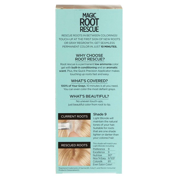 slide 12 of 13, L'Oréal Root Rescue Root Coloring Kit Light Blonde 9 - Each, 1 ct