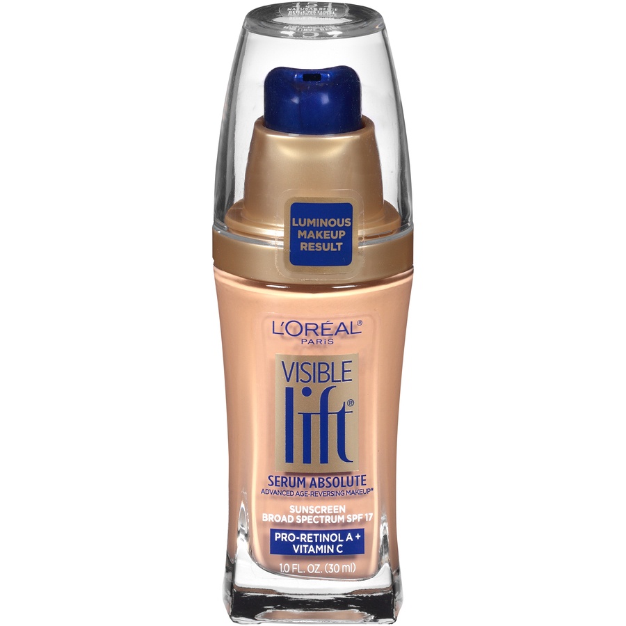 slide 5 of 7, L'Oréal L'Oreal Paris Visible Lift Serum Absolute Age-Reversing Lightweight Foundation Makeup with SPF 17 - 151 Natural Beige - 1 fl oz, 1 fl oz