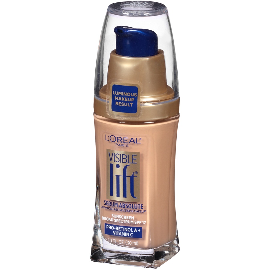 slide 2 of 7, L'Oréal L'Oreal Paris Visible Lift Serum Absolute Age-Reversing Lightweight Foundation Makeup with SPF 17 - 151 Natural Beige - 1 fl oz, 1 fl oz