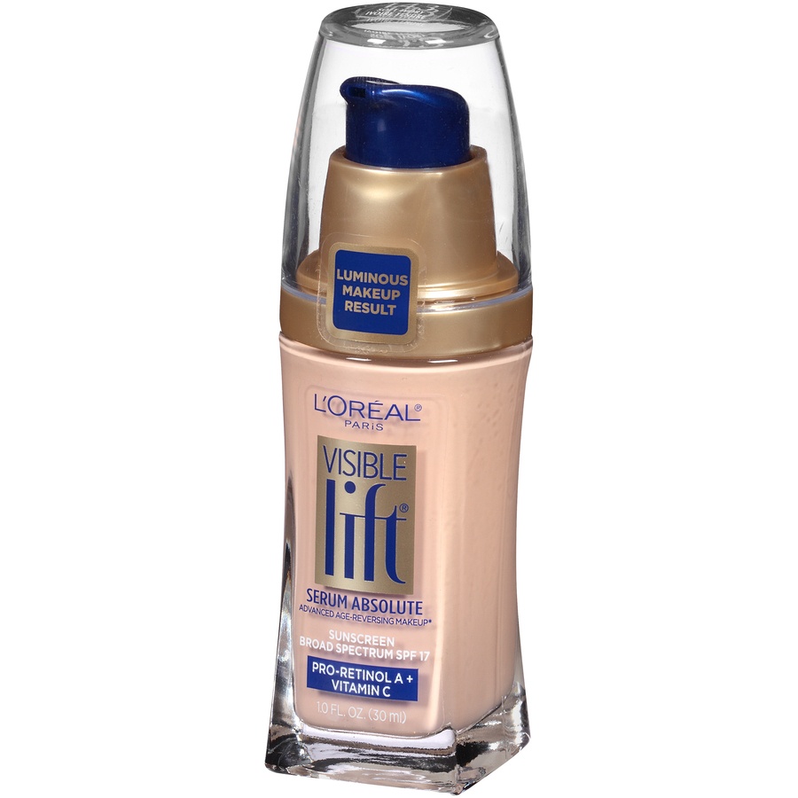 slide 7 of 7, L'Oréal L'Oreal Paris Visible Lift Serum Absolute Age-Reversing Lightweight Foundation Makeup with SPF 17 - 146 Nude Beige - 1 fl oz, 1 fl oz