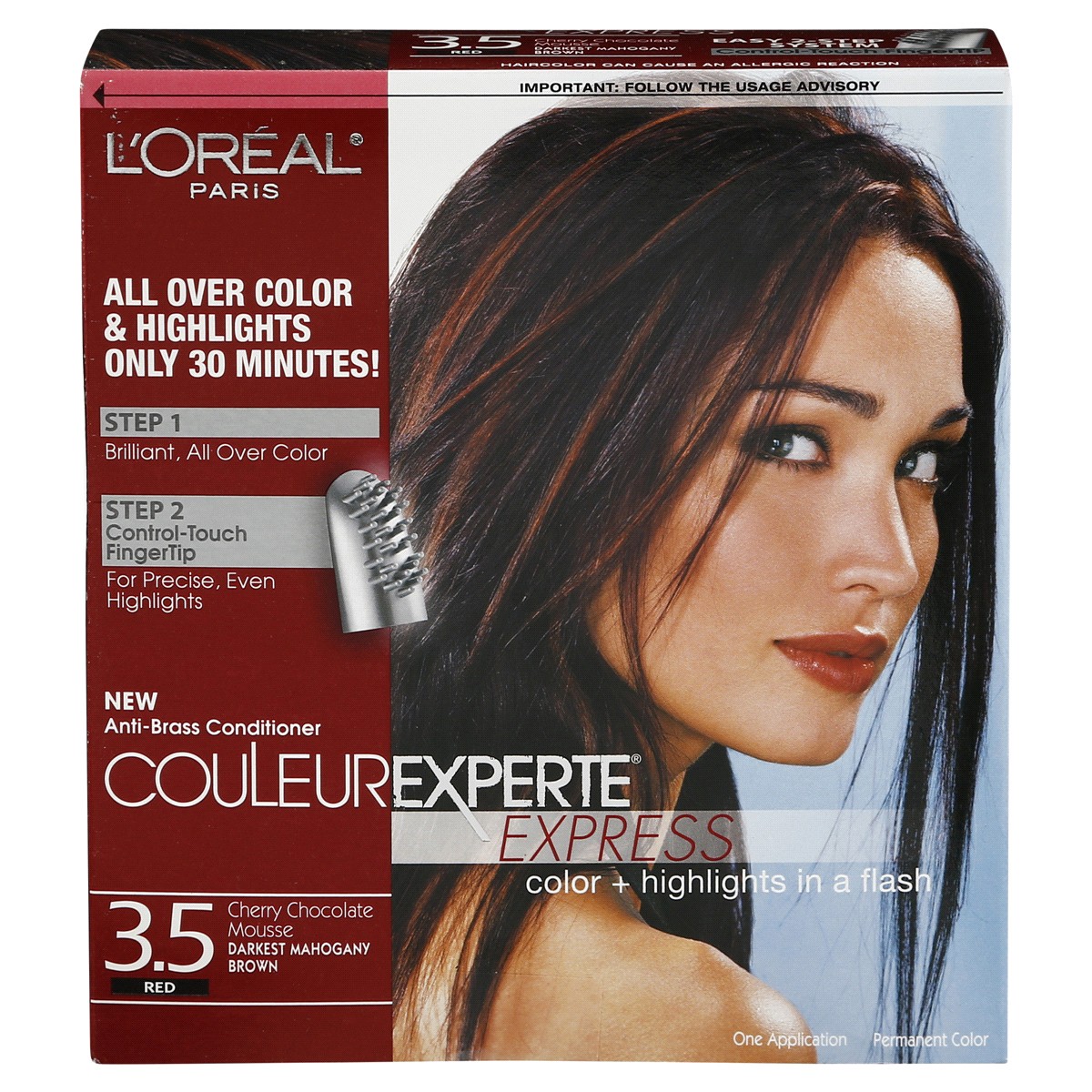 slide 1 of 2, L'Oreal Paris Couleur Experte Hair Color + Hair Highlights, Dark Mahogany Brown - Chocolate Mousse, 1 ct