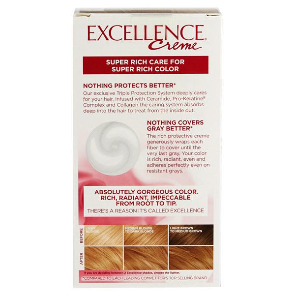 slide 7 of 17, L'Oréal Excellence Non-Drip Crème Dark Golden Blonde, 1 ct