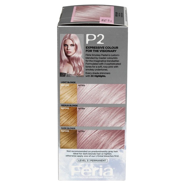 slide 6 of 29, L'Oréal Feria Smokey Pastels Hair Color - P2 Smokey Pink, 1 ct
