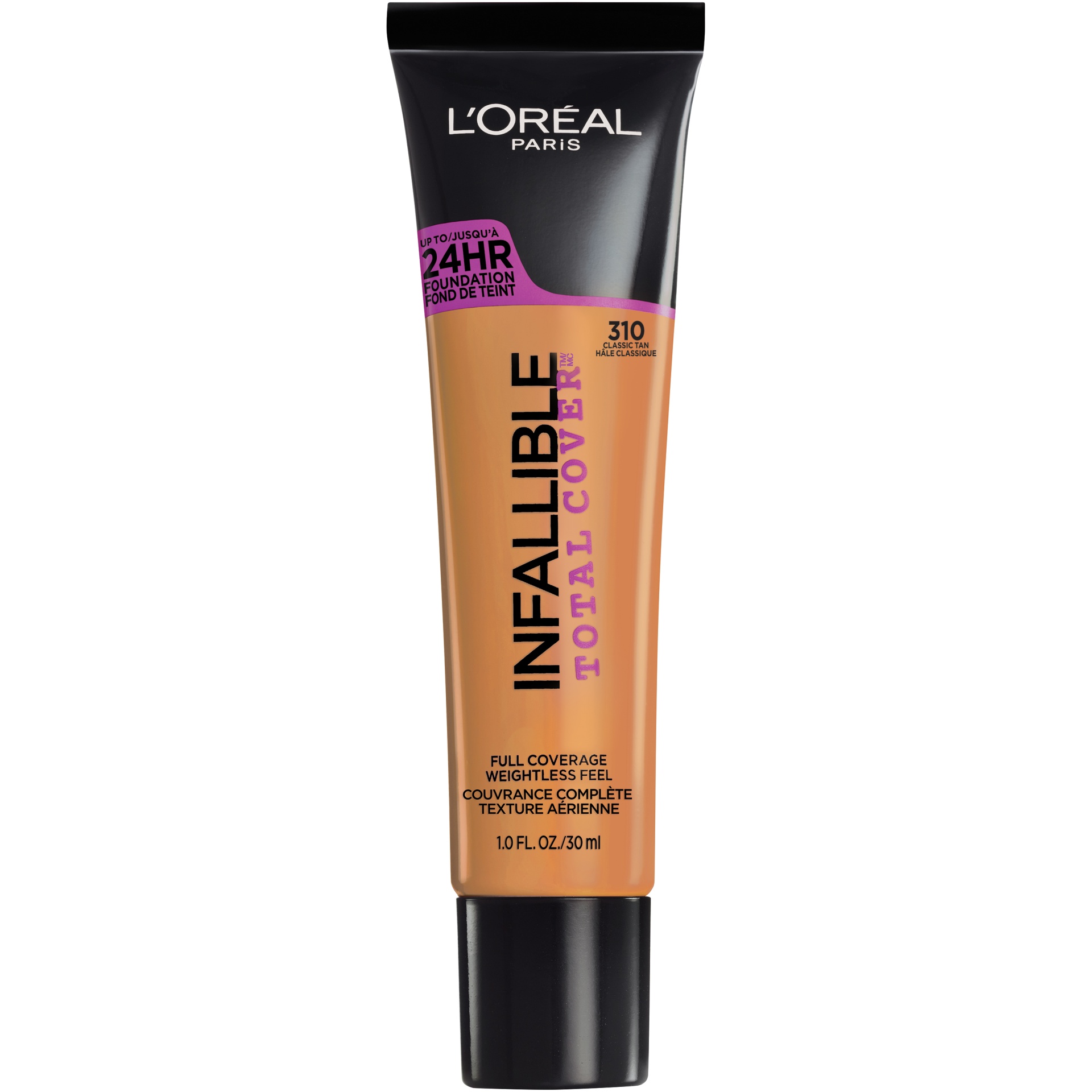 slide 2 of 5, L'Oréal Infallible Total Cover Foundation 310 Classic Tan, 1 fl oz