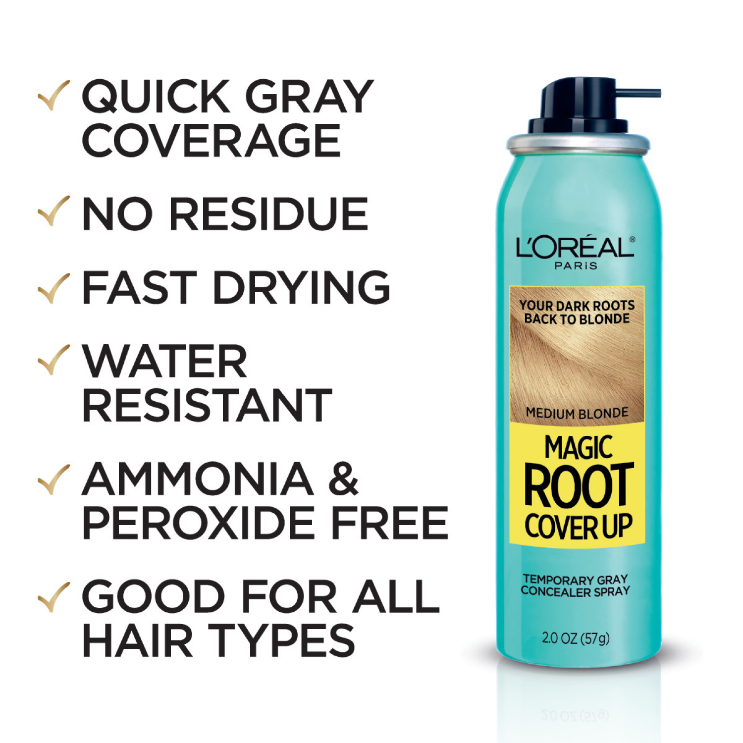 slide 6 of 8, L'Oréal Magic Root Cover Up - Medium Blonde - 2oz, 2 oz