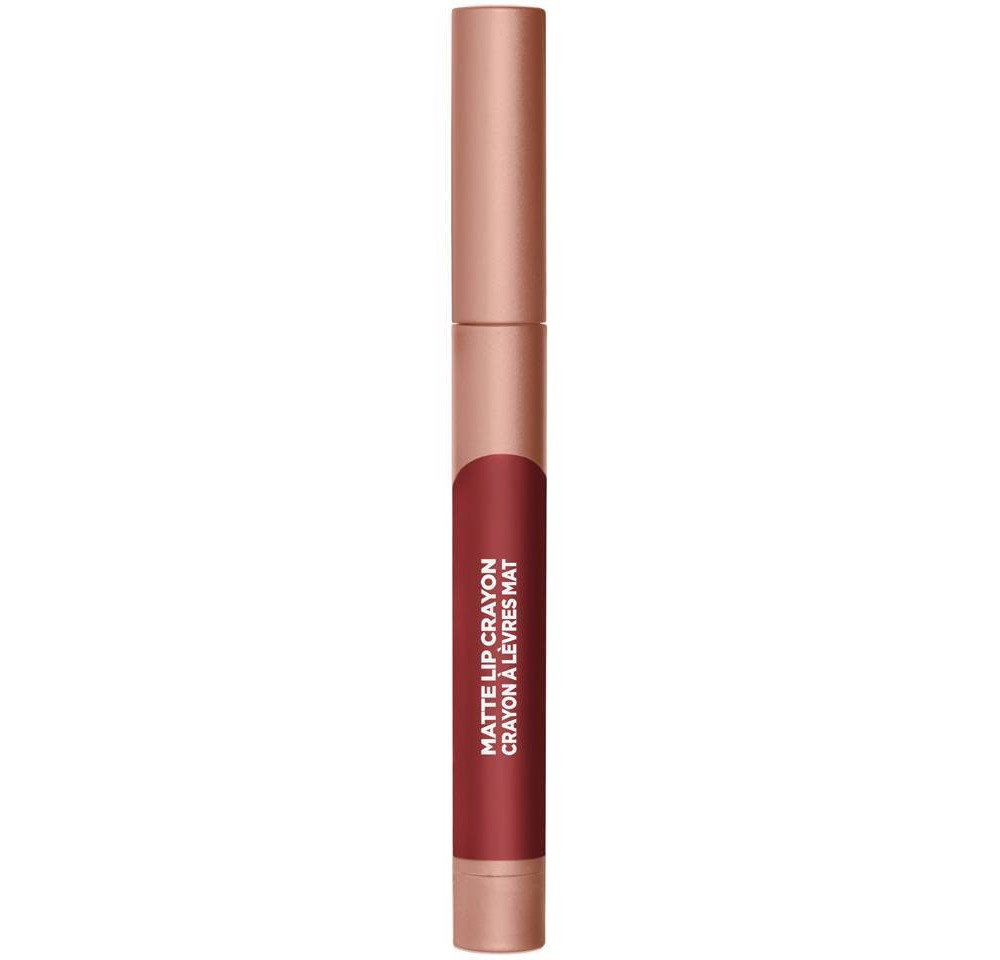 slide 3 of 4, L'Oréal Infallible Smudge Resistant Matte Lip Crayon - Spice Of Life, 0.04 oz