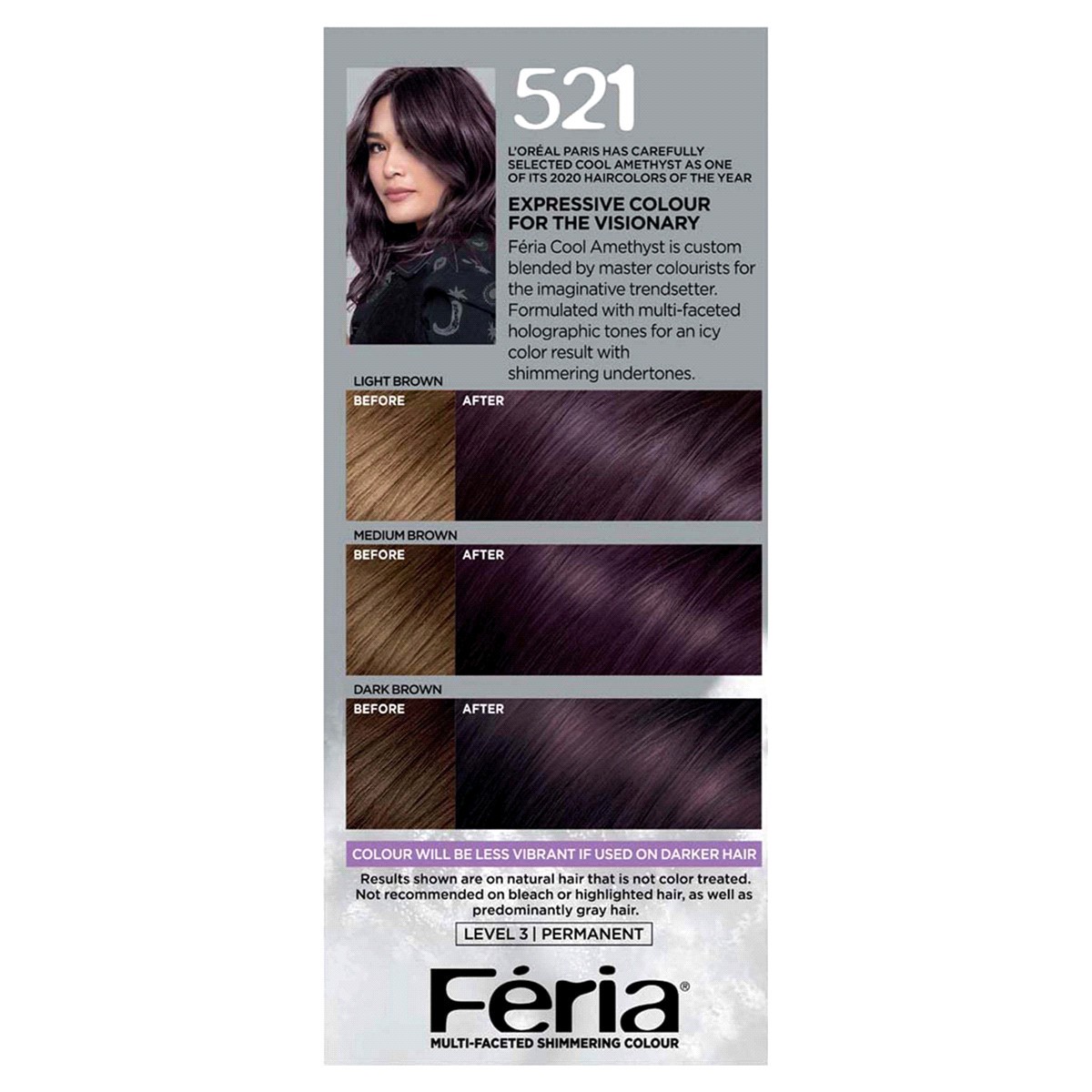 slide 18 of 21, L'Oréal Feria Permanent Hair Color Gel - Cool Amethyst, 1 ct